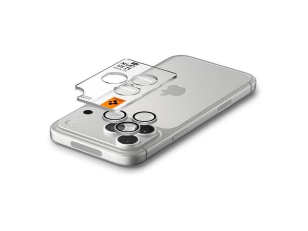 Spigen Optik Pro EZ Fit, Apple, iPhone 18 Pro Max, Ripebestandig, Støvresistent, Sølv, 2 stykker