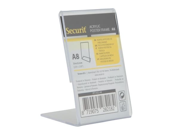 Securit® L-formet A8 display ramme i akryl