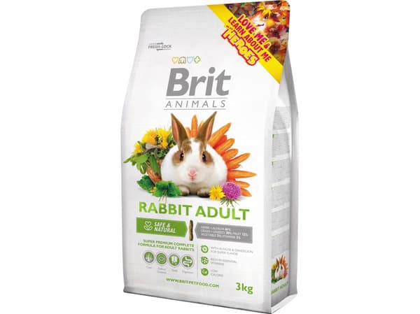 Brit ANIMALS 3 kg KRÓLIK COMPLETE (kanin)