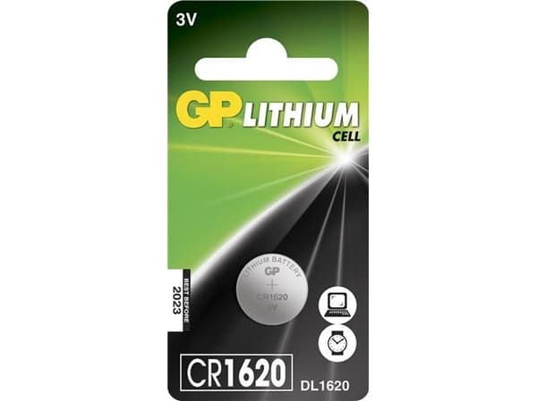 Gp cr1620 knapcelle batteri stk.