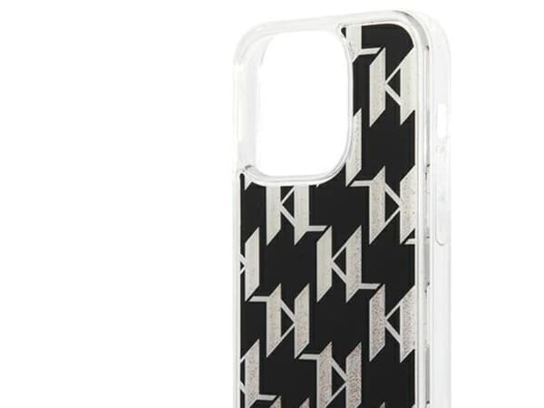 Karl Lagerfeld KLHCP14LLMNMK iPhone 14 Pro 6,1" hardcase sort / sort Liquid Glitter Monogram