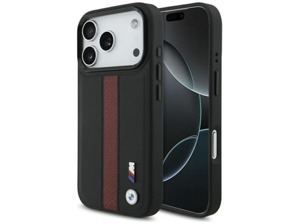 BMW M perforert stripe LogoMagSafe-etuietui til iPhone 17 Pro rød
