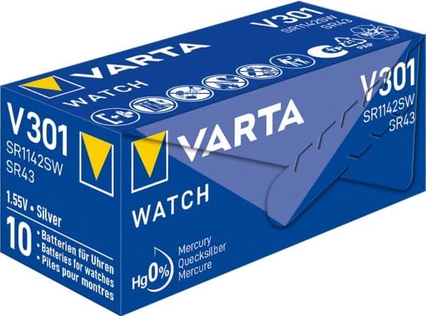 V301/SR43 sølv myntur J-pack