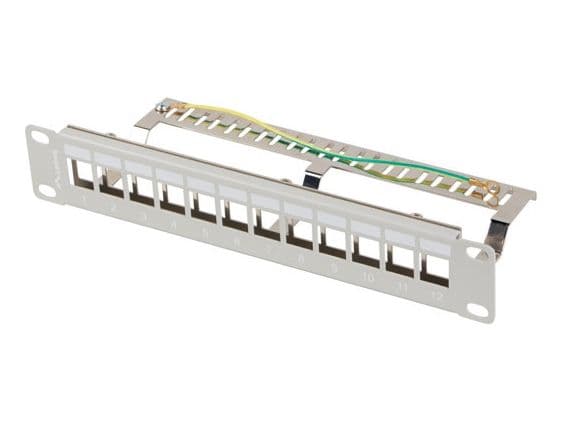 Lanberg - Patch-panel - rackmontering - RAL 7035, grå - 1U - 10"