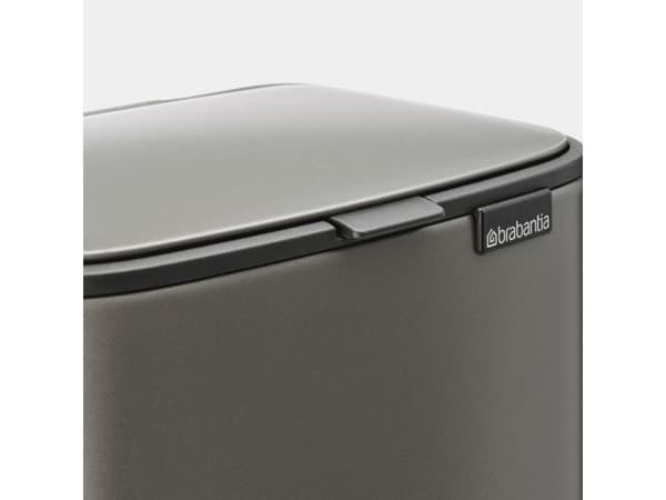 Brabantia Bo, 4 l, Rektangulær, Stål, Platina, Plast, Pedal