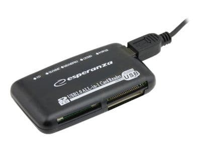 Esperanza EA117 - Kortleser - alt-i-1 (SD, MMC, xD, MS, CF, MS PRO, Microdrive) - USB 2.0