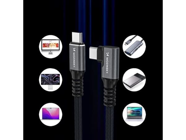 Wozinsky USB-C til USB-C-kabel 1 m, svart (5907769376696)