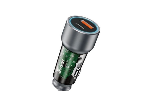 Dudao bil­lader R4T 30W USB-A/USB-C - grå