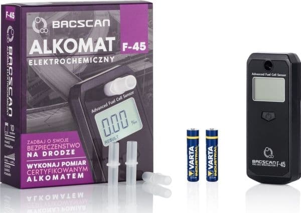 BACscan F-45 alkometri 0 - 4% Musta