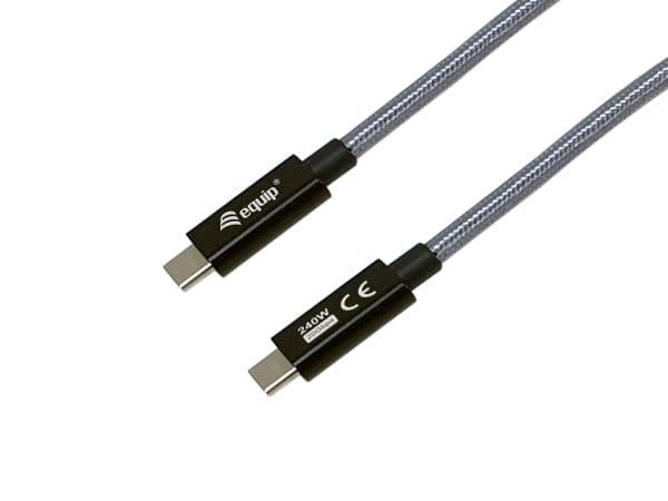 Equip 128426, 1 m, USB C, USB C, USB 3.2 Gen 2x2, 20 Gbit/s, Sort