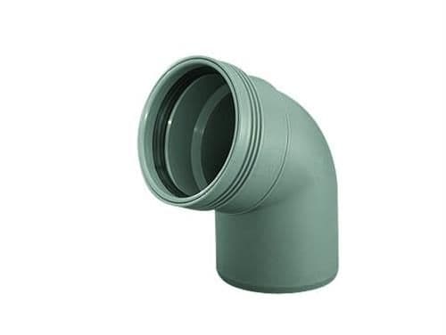 Wavin 50 mm x 67,5° Bøjning afløb grå PP Wavin