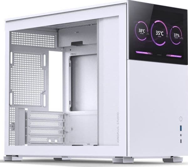 Jonsbo D31 STD, Midi Tower, PC, Hvit, DTX, ITX, Micro ATX, Stål, Spilling