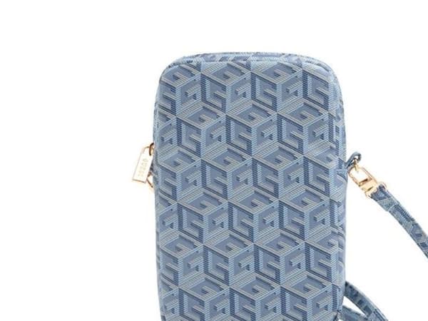 Guess Zip GCube mobiltillbehörsväska - blå