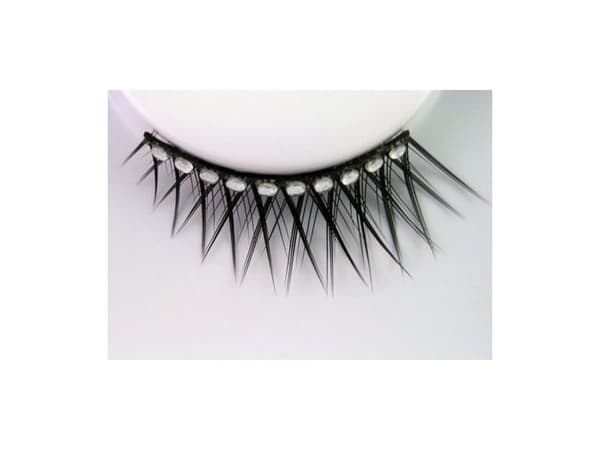 Sorte øjenvipper med sten
