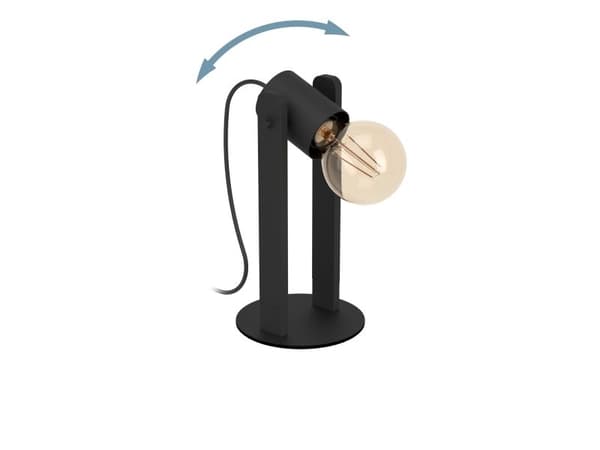 EGLO PLIMSOLL bordlampe E27 H255 sort FSC