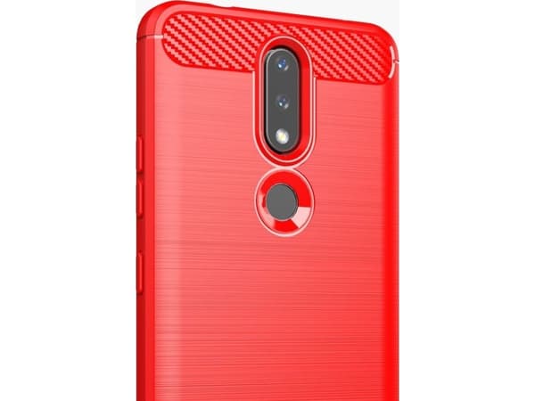 Carbon Case flexibelt skydd TPU för Nokia 2.4 - svart