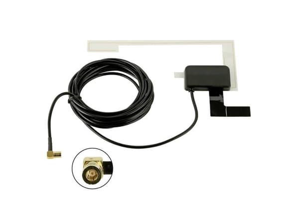 On-glass antenne DAB+ SMB(f) 12V fantomstrøm