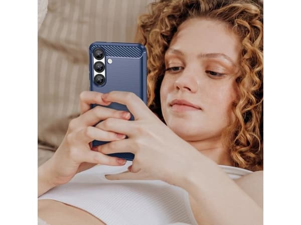 Carbon Case silikondeksel til iPhone 16e - blå