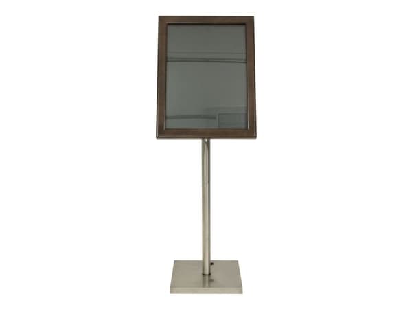 Securit® CLASSIC LED informationsdisplaypanel för 4xA4, mörkbrun, vitt ljus