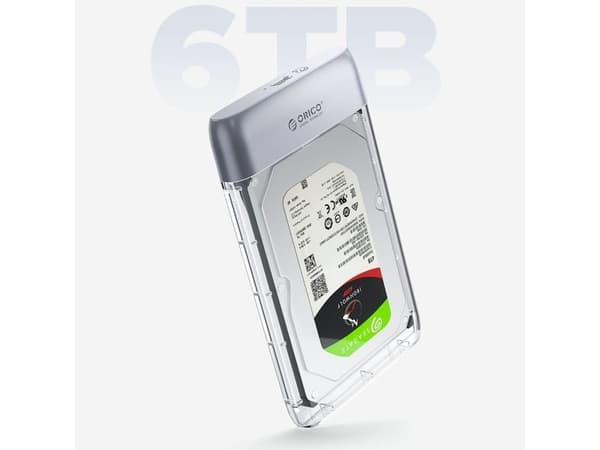 Orico diskfack för 2,5" HDD/SSD USB-C 5Gbps – transparent