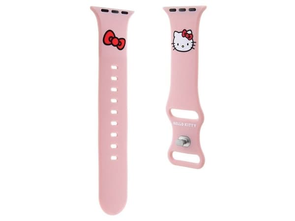 Hello Kitty silikone Kitty Head-stropp till Apple Watch 38/40/41 mm - rosa