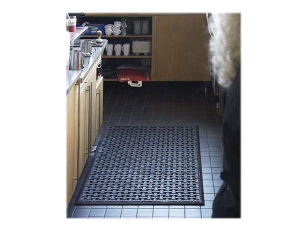 Matting Comfort Flow - Gulvmatte - rektangulær - 140 x 83 cm - svart