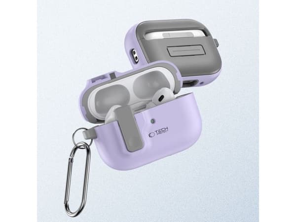 Tech-Protect TECH-PROTECT SLIM HOOK etui til Apple AirPods Pro 1/2 lavender