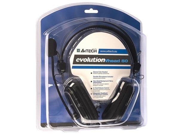 A4tech EVO Vhead 50 - Headset - fullstorlek - kabelansluten