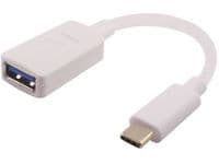 MicroConnect - USB-adapter - USB typ A (hona) till USB-C (hane) - USB 3.2 Gen 1 - 20 cm - vit