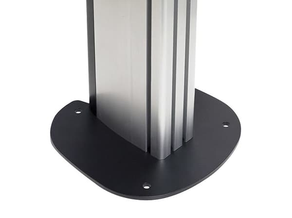 B-TECH - Monteringskomponent (bolt-down floor base) - fixerad - extra kraftigt stål - svart