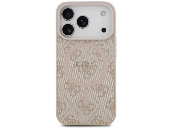 Guess 4G Ring Classic Logo MagSafe Case for iPhone 17 Pro - Pink