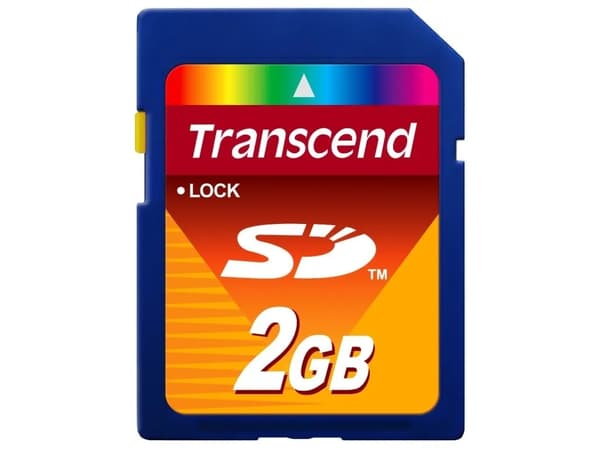 Transcend TS2GSDC, 2 GB, SD, MLC, 20 MB/s, 13 MB/s, Musta