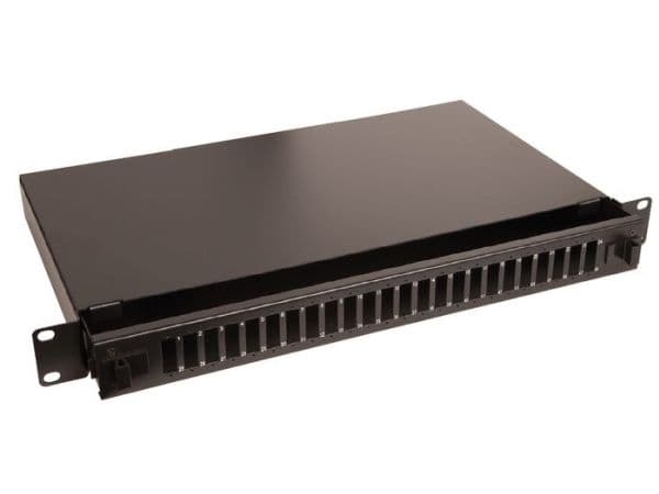Lanview - Patch-panel - rackmontering - LC Quad/SC Duplex X 24 - svart - 1U - 19"