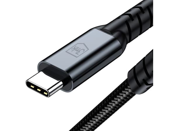 3MK USB-C - USB-C 1 m USB-kaapeli Musta (5903108682008)