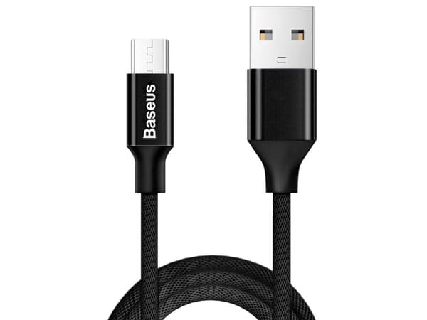 Baseus 6953156260733, 1,5 m, USB A, Micro-USB B, USB 2.0, 0,48 Gbit/s, Sort