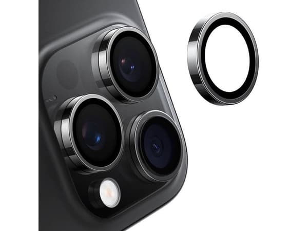 Lensguard kameraglass for iPhone 16 Pro (sort)