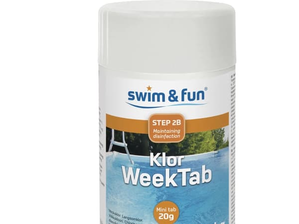 Swim&Fun Klor WeekTab - Tabs 20 g - 1 kg - Steg 2B