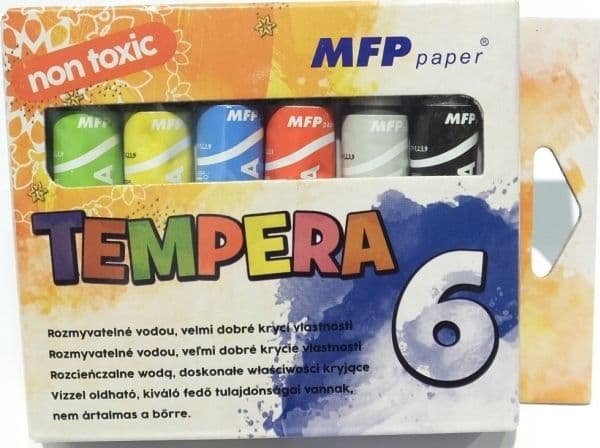 Temperafärg 12 ml, 6 st