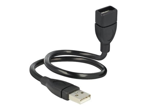 DeLOCK ShapeCable - USB forlængerkabel - USB (hun) til USB (han) - 35 cm - lajittelu