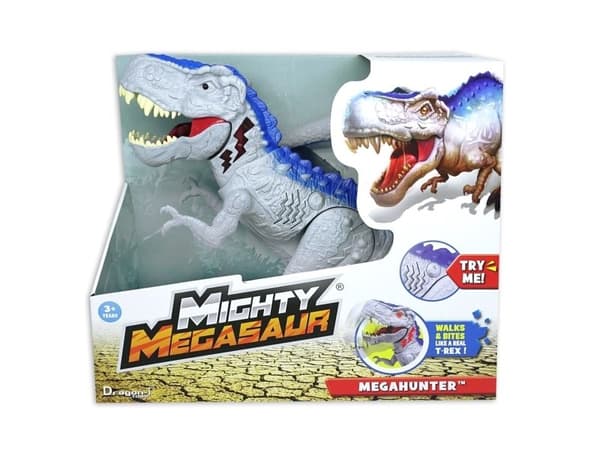 Mighty Megasaur 30 cm Mega Hunter T-Rex. Grå