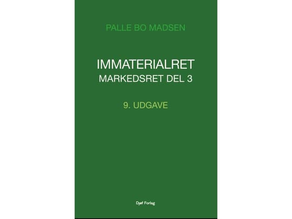 Immaterialrätt - Marknadsrätt - Del 3 | Språk: Danska