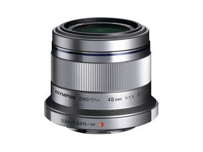 Olympus M.Zuiko Digital - Telefotoobjektiv - 45 mm - f/1.8 - Micro Four Thirds - for OM-D E-M10; PEN E-P1, E-P2, E-P3, E-PL1, E-PL10, E-PL2, E-PL3,...