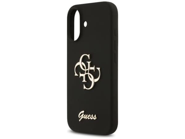Guess silikon-etui Big 4G Script til iPhone 17 - Svart