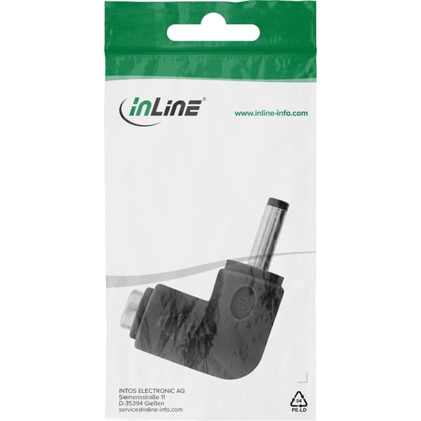 InLine 26899B, 90°, 12 V, 2 A, musta, 24 W, polyvinyylikloridi (PVC), nikkeli