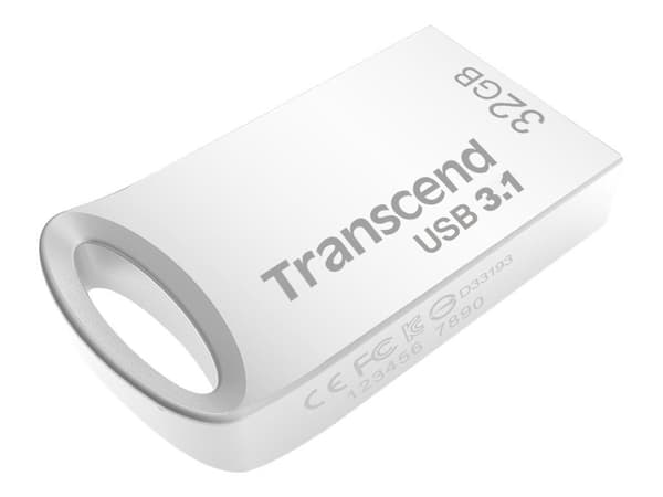 Transcend JetFlash 710 - USB flash-enhet - 32 GB - USB 3.1 - silver