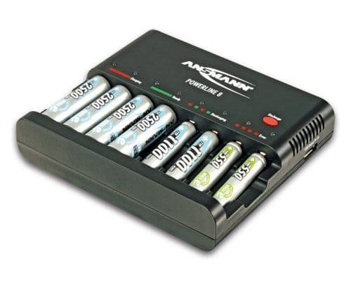 ANSMANN Powerline 8 - Batterilader / strømadapter - 8 x batterier lader (USB)