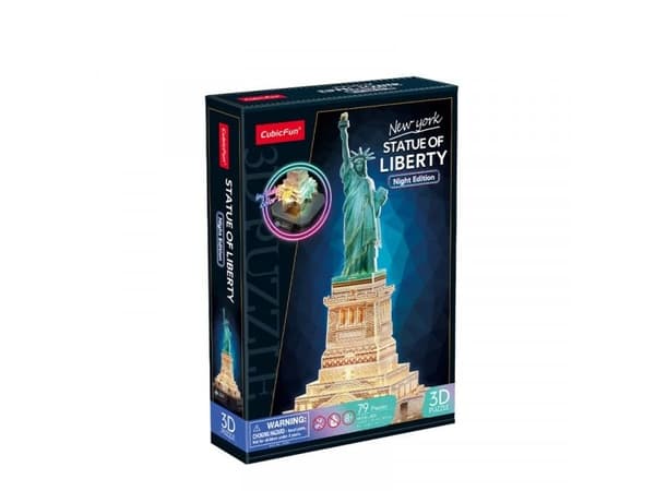 Cubic Fun Puslespill 3D LED Statua Wolnosci (nattversjon)