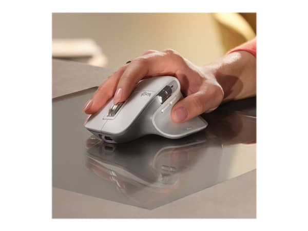 Logitech MX Master 3S Performance Wireless Mouse - Mus - ergonomisk - optisk - trådløs - Bluetooth, 2.4 GHz - Logitech Logi Bolt USB-mottaker - pale