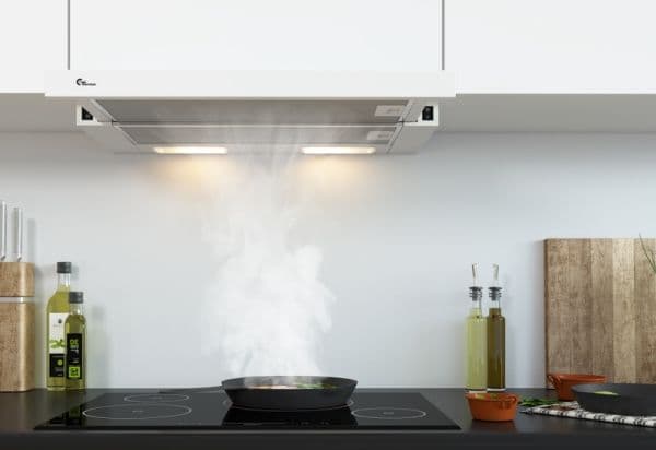 Huva Gemini III Huva för central ventilation 60 cm. - Vit