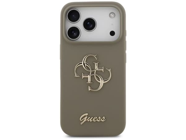 Guess Silikon Big 4G Script-etui till iPhone 17 Pro - brun